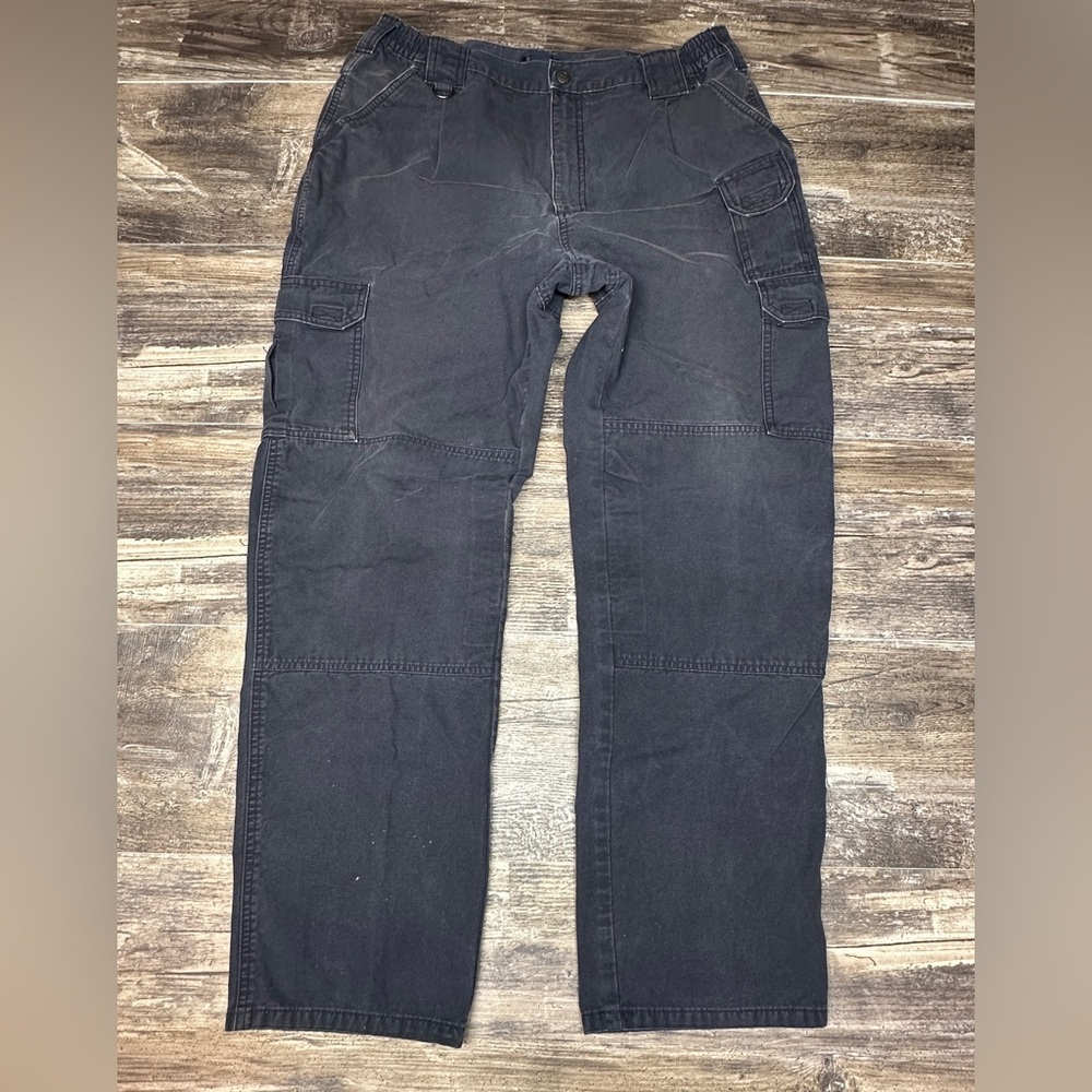 5.11 Tactical Cargo Pants - Men’s 36x34 - Black Cotton - Work Duty - GUC